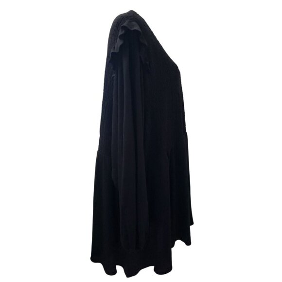 Torrid Womens Scoop Neck Long Sleeve Black Dress 6 - Picture 2 of 5